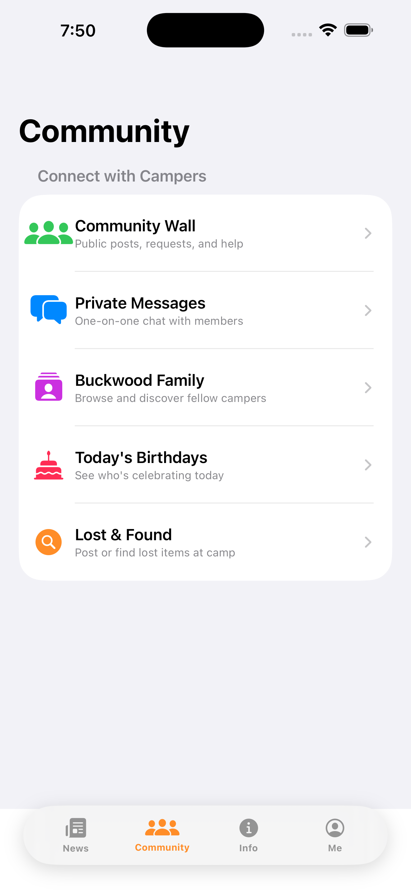 Buckwood Connect screenshot