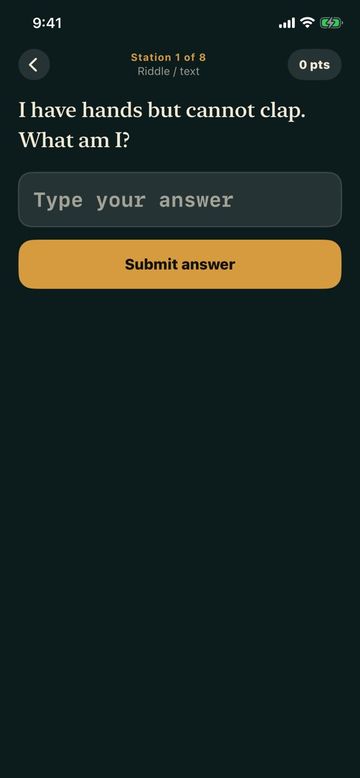 A riddle puzzle in BuscAR Hunt