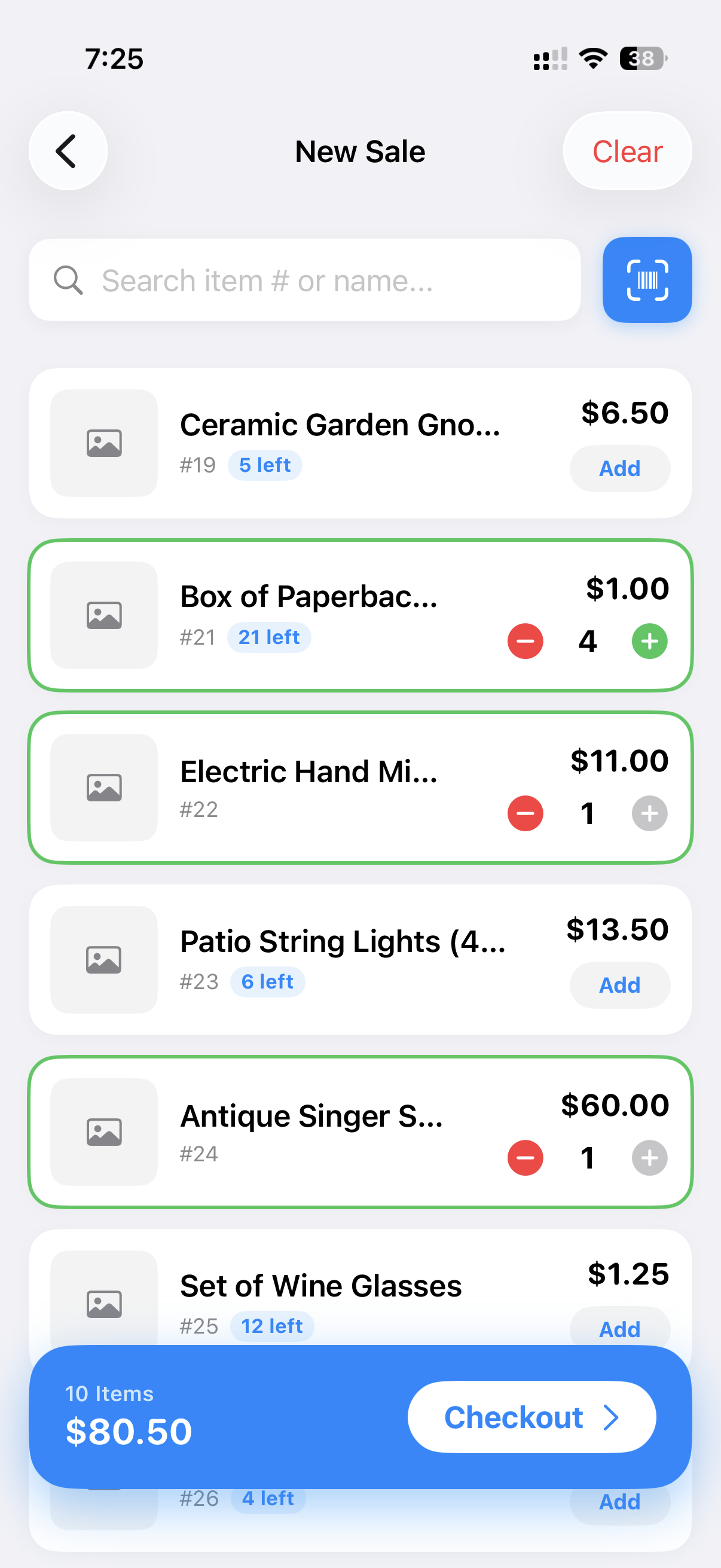 QuickSell Pro new sale
