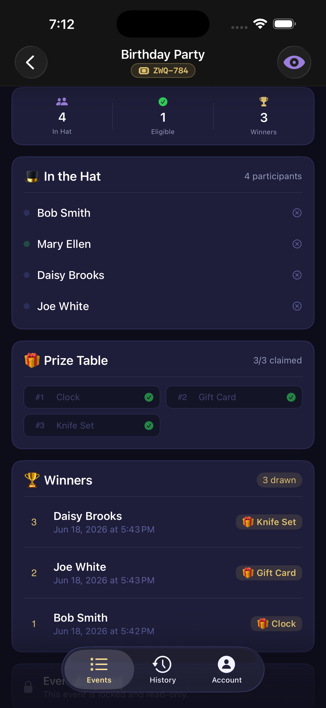 RaffleHQ screenshot